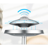 磁懸浮UFO藍牙喇叭 | 七彩燈光音響藍牙音箱 - 銀色