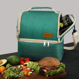 CANWAY PB02 大容量雙層便攜保溫冷藏袋 | 牛津布戶外野餐便當包 - 綠色
