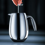 bodum COLUMBIA 不銹鋼手壓咖啡壺 350ml | 雙層隔熱法壓壺  - 啞光款
