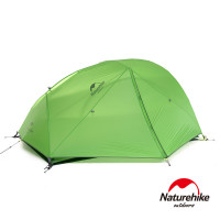 Naturehike StarRiver2 升級版星河2超輕20D矽膠雙人雙層野營帳篷 贈地席 (NH17T012-T) | 防雨露營帳幕 - 綠色