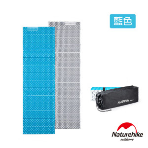 Naturehike 單人耐壓蛋巢型摺疊睡墊防潮墊 (NH20FCD07) | 2.5cm加厚款 附收納袋 - 藍色