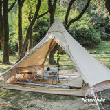 Naturehike 6.4 朗輕奢風戶外棉布金字塔帳篷 (NH20ZP004) - 卡其 | Glamping系列 4-6人適用