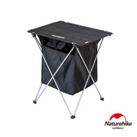 Naturehike 戶外便攜鋁合金桌面置物兩用摺疊桌 附收納袋 (NH19JJ084) - 黑色
