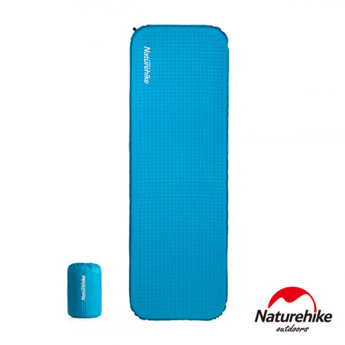 Naturehike C034 單人自動充氣睡墊防潮墊 (NH19Q034-D) | 輕巧便攜款  - 藍色L碼