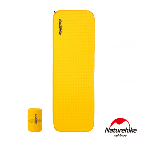 Naturehike C034 單人自動充氣睡墊防潮墊 (NH19Q034-D) | 輕巧便攜款  - 黃色L碼