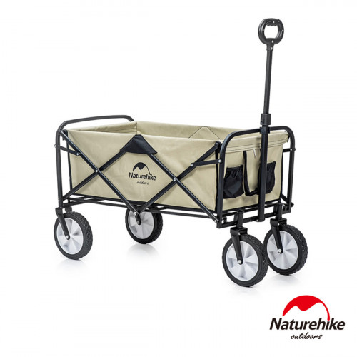 Naturehike 多用途露營便攜摺疊置物手推車 (NH19PJ001) - 卡其 | 裝備收納車