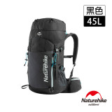 Naturehike 45L 雲徑重裝登山後背包 (NH18Y045-Q) | 露營行山背囊 自助旅行包 - 黑色
