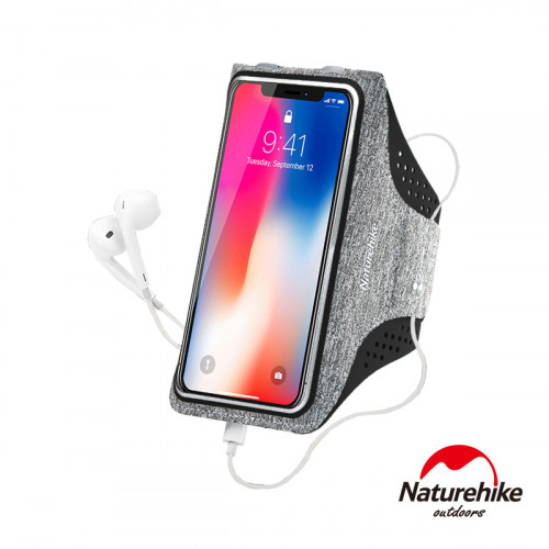 Naturehike 戶外輕量透明手機臂袋 (NH18B020-B) | 跑步臂包 6寸以下手機適用   - 黑色