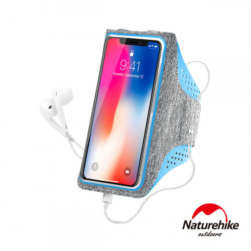 Naturehike 戶外輕量透明手機臂袋 (NH18B020-B) | 跑步臂包 6寸以下手機適用   - 藍色