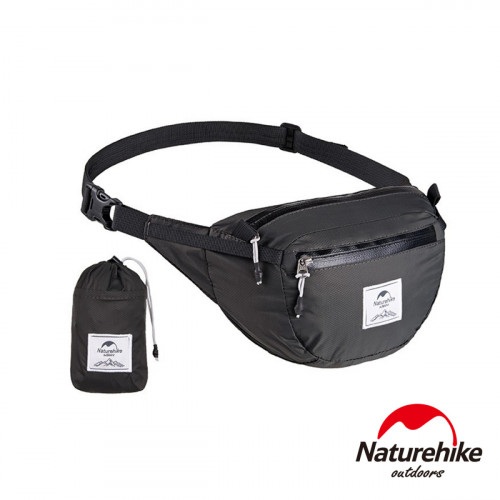 Naturehike 6L雲雁超輕量防潑水摺疊運動腰包 (NH18B300-B) | 便攜跑步包  - 黑色