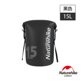 Naturehike 15L波賽頓乾濕分離防水袋 (NH18F007-D) |  防水雙肩背包收納袋  - 黑色