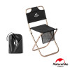 Naturehike MZ01輕量便攜鋁合金靠背耐磨折疊椅 (NH18M001-Z) | 戶外釣魚椅 附置物袋 - 黑色