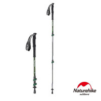 Naturehike ST01鋁合金三節外鎖行山杖 62-135cm (NH17D001-Z) - 男款綠色 | 輕便登山杖 附杖尖保護套 - 男款綠色