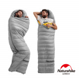 Naturehike CW400 超輕量加厚木乃伊保暖羽絨睡袋(大款) (NH18C400-D) | 適合溫度範圍 -5~15℃ - 灰色