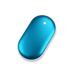 幸運鵝卵石隨身暖蛋 | 5200mAh 多功能移動電源暖手寶 - 藍色