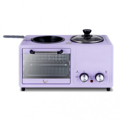 Miyamoto BM-18 四合一多功能早餐機 | 焗爐煮鍋煎鍋早餐神器 | 香港行貨 - 紫色