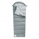 Naturehike M400 冬季信封帶帽睡袋 (NH20MSD02) - 灰色 (右拉鍊款) | 適用溫度零下-4℃〜1℃ | 可拼接設計 露營便攜睡袋 - 灰色