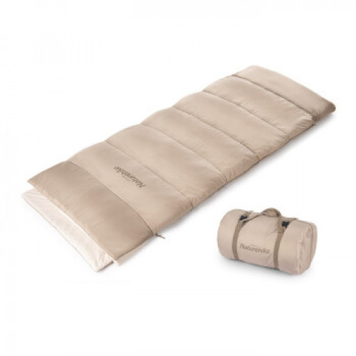 NatureHike E200上下片可拼接睡袋 (NH20MSD01) - 米白 | 可加夾層設計 | 戶外露營冬季防寒睡袋 | 適用溫度0℃〜8℃
