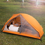 NatureHike Spinder2 騎行鋁桿20D矽膠防雨雙人帳篷 (NH18A180-D) | 野營帳幕贈地席 - 橙色