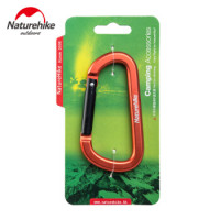 NatureHike 8cm D型鋁合金掛鉤登山扣 (NH15A001-H) | 多功能快掛背包安全鑰匙扣 - 橙色