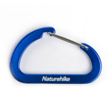 NatureHike 6.5cm D型鋁合金登山扣兩隻裝 (NH15A002-H)  | 多功能掛鉤快掛鑰匙扣  - 藍色
