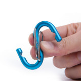 NatureHike S型鋁合金多功能登山扣 (NH15A003-H) | 掛鉤快掛鑰匙扣 背包安全扣 - 藍色