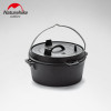 NatureHike 戶外燒烤吊鍋鑄鐵鍋(NH20CJ011) | 便攜吊鍋荷蘭鍋 燜燒湯鍋