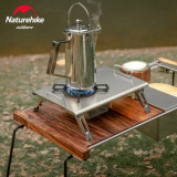 NatureHike 桌面式摺疊不鏽鋼單頭氣爐 (NH20RJ001) - 銀色 | 戶外野炊野營便攜式氣灶（不含氣罐）