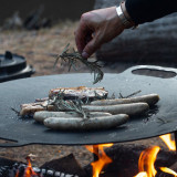 NatureHike 49cm玄鐵平底鐵板燒烤盤 (NH20SK003) | 戶外野餐露營燒烤架 - 圓形