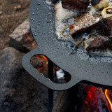 NatureHike 40cm玄鐵平底鐵板燒烤盤 (NH20SK003) | 戶外野餐露營燒烤架 - 圓形