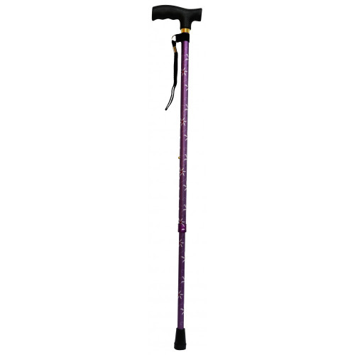 銀適可調節式拐杖|10段高度調節 - 紫色 - 風車紋