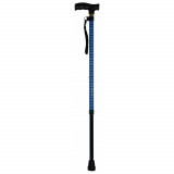 銀適可調節式拐杖|10段高度調節 - 藍色 - 水波紋