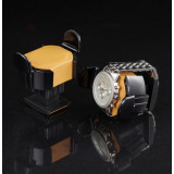 Y0200G 2+0錶位立式鋼琴漆自動上鍊自轉錶盒 - 外黑內棕