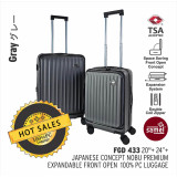 Samel FGD433 20寸+24寸 兩件套PC高級可擴展前開行李箱套裝 - 綠色