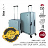 Samel FGD433 20寸+28寸 PC高級可擴展前開行李箱套裝 - 藍色