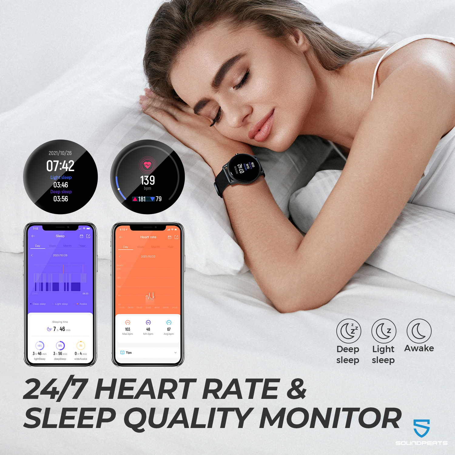 SOUNDPEATS watch 2 運動型智能手錶 | 心率監測 | 測血氣飽和度 | 香港行貨 產品介紹圖