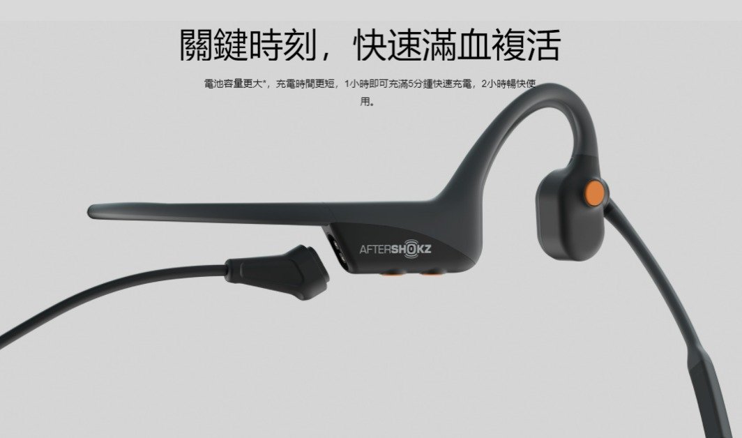 Aftershokz ASC100 OpenComm 骨傳導通訊藍芽耳機- 黑色| Zoom視像會議