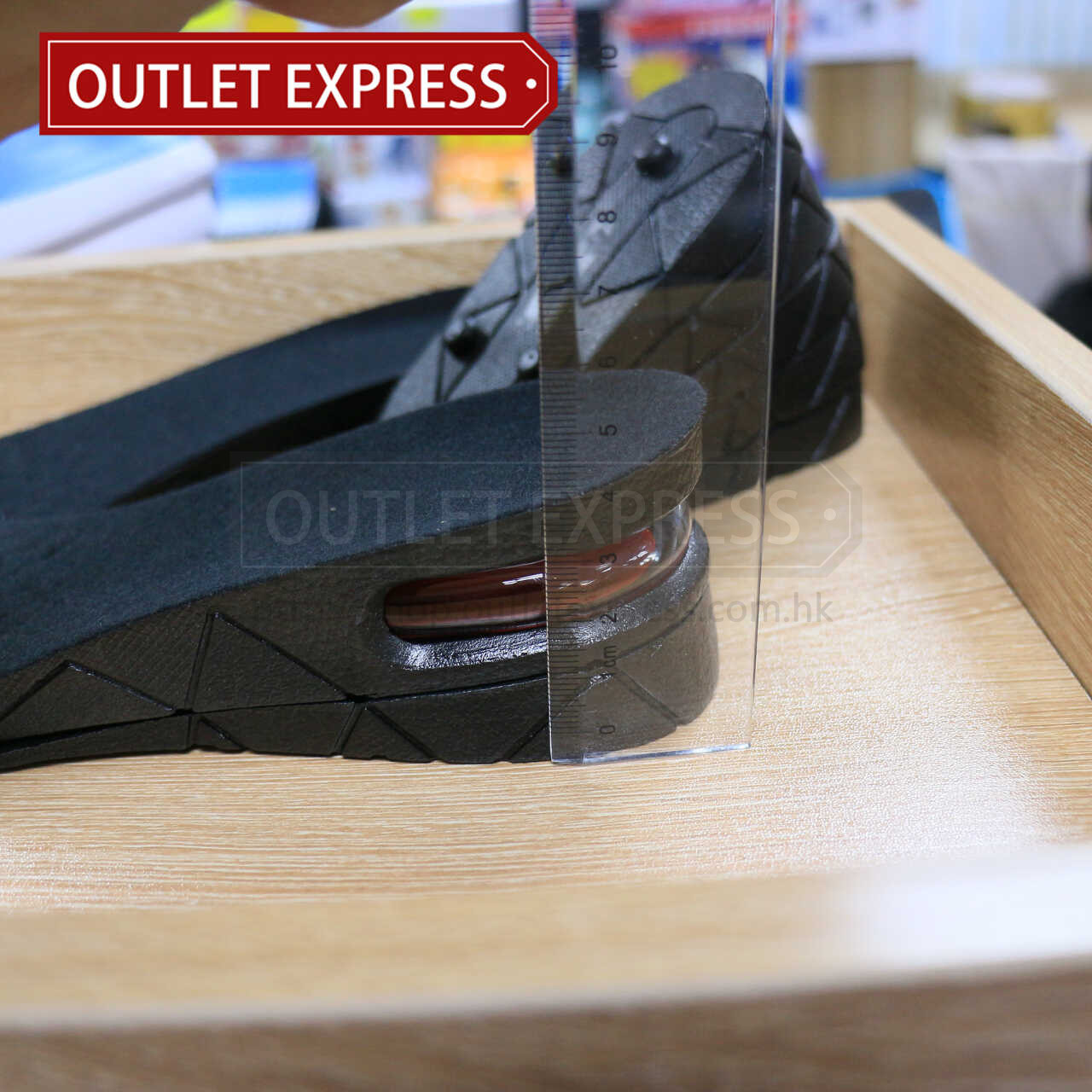 PU防震隱形內增高鞋墊|  4層可調節增高9CM - Outlet Express HK生活百貨城實拍相片