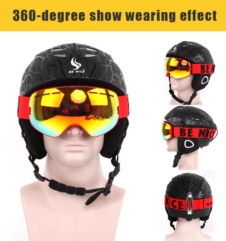 BENICE 大球面雙層防霧滑雪鏡 | 可配合眼鏡用 配戴- Outlet Express HK生活百貨城