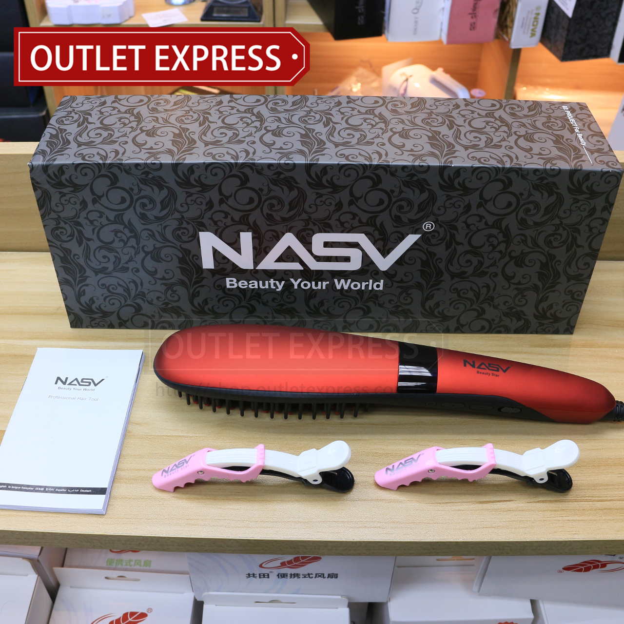 NASV-300 負離子直髮梳 配件- Outlet Express HK 生活百貨城實拍相片