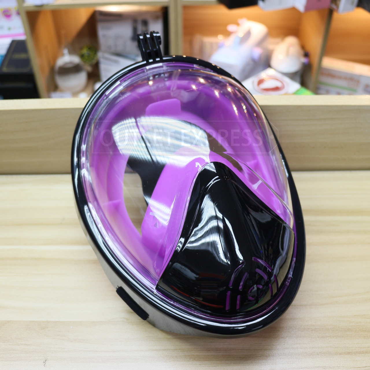 THENICE全乾式防霧浮潛面罩 黑紫- Outlet Express HK生活百貨城實拍相片