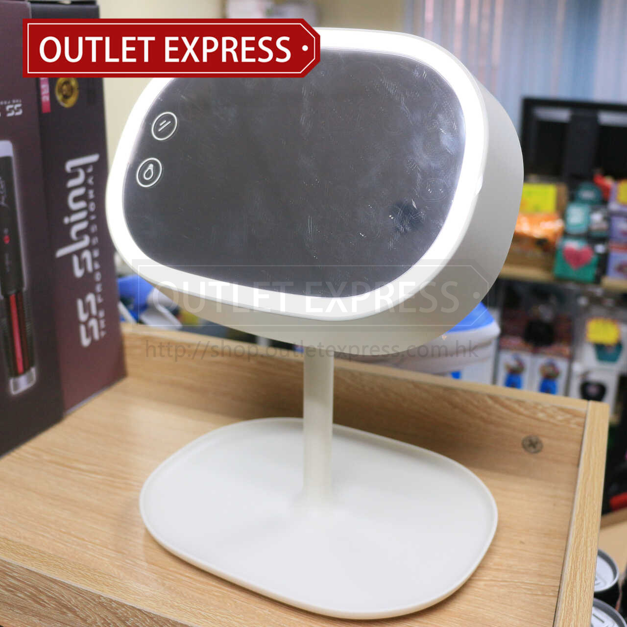 MUID LED檯燈化妝鏡 | 內置充電 正面圖 - Outlet Express HK生活百貨城實拍相片