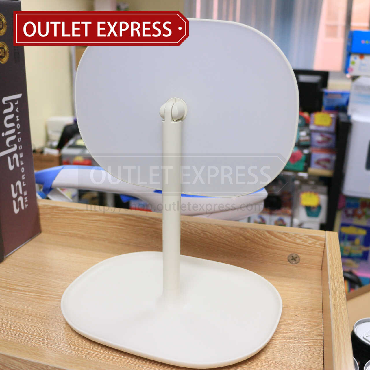 MUID LED檯燈化妝鏡 | 內置充電 背面圖 - Outlet Express HK生活百貨城實拍相片